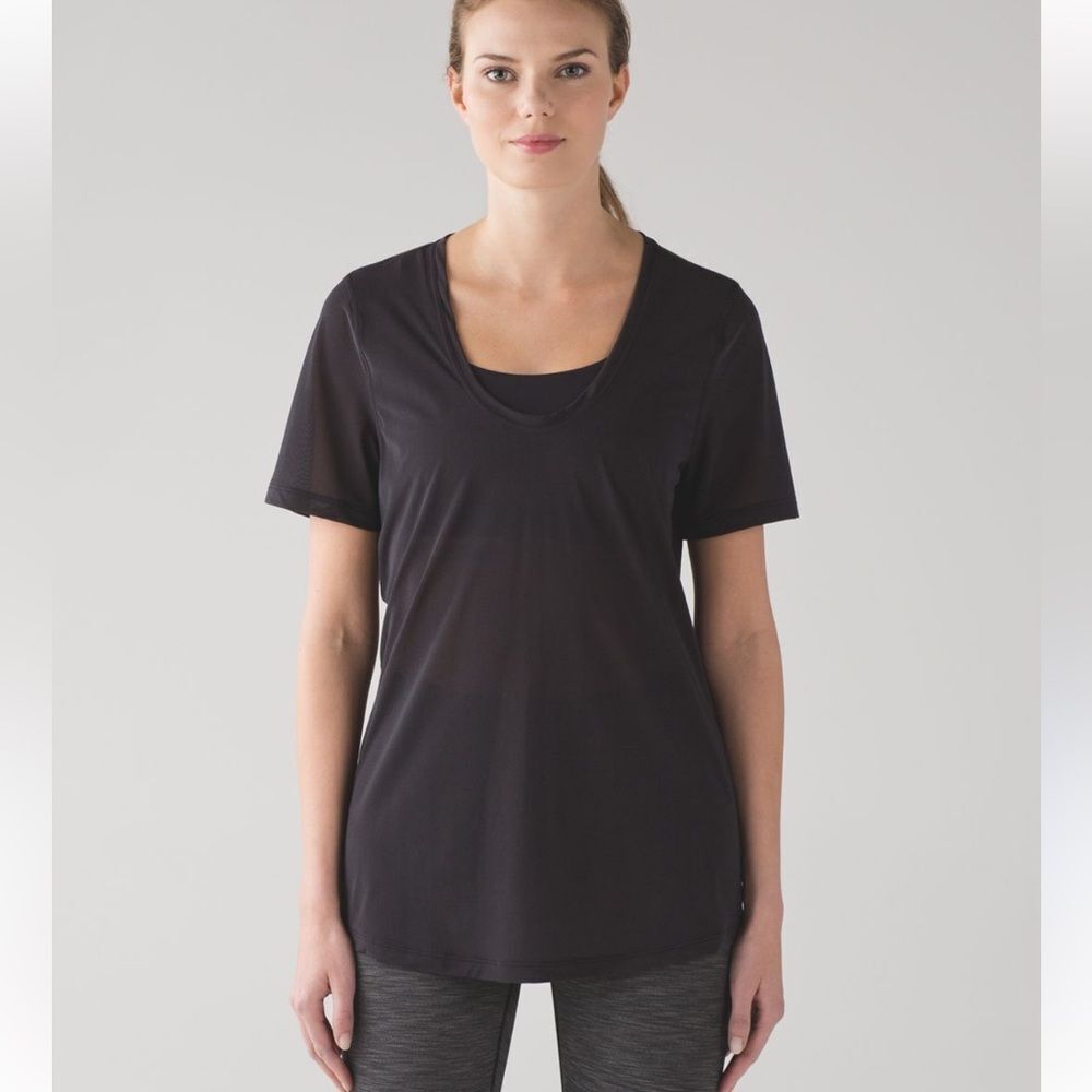 Lululemon Black Featherlight Tee Shirt Women’s 10